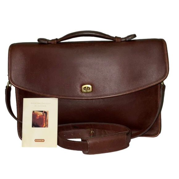 Vintage Coach Lexington Briefcase 5265 Glove-tanned Leather Messenger Laptop Bag - Picture 16 of 16